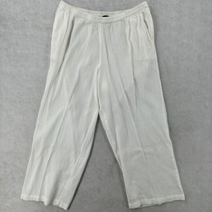 Ulla Popken Gauze Beach Pants‎ Womens 16/18 Full Fit Pull On Comfort Wide Leg